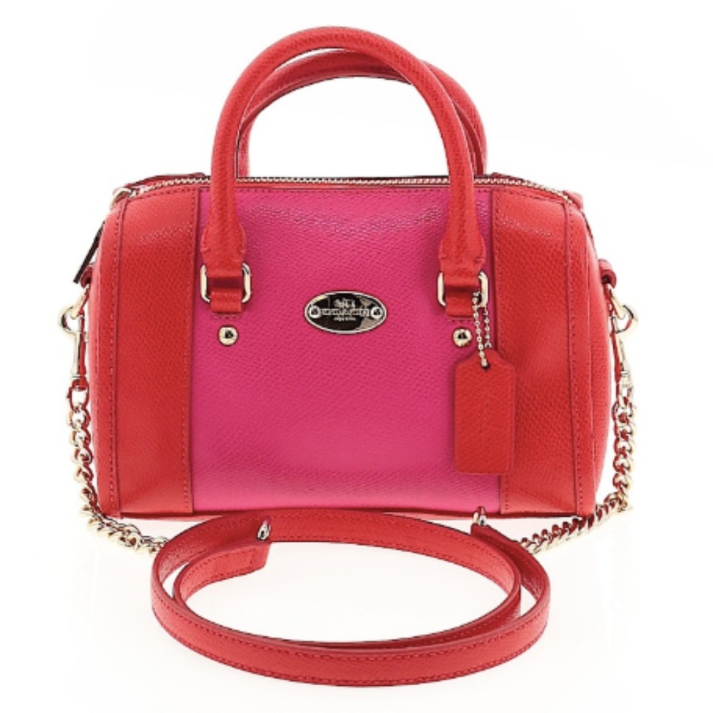 Coach BICOLOR CROSSGRAIN BABY BENNETT SATCHEL